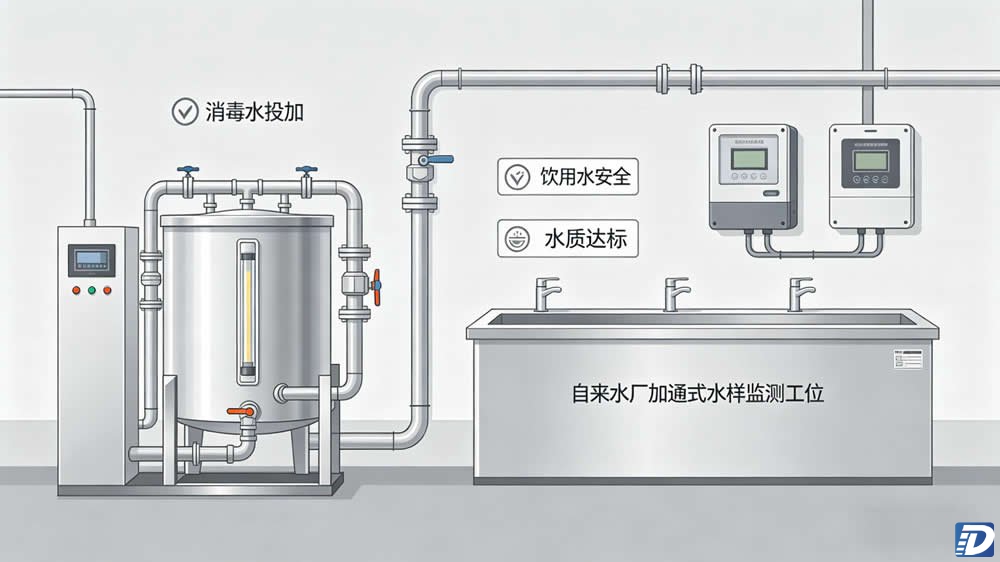 自来水厂消毒工艺在线余氯监测