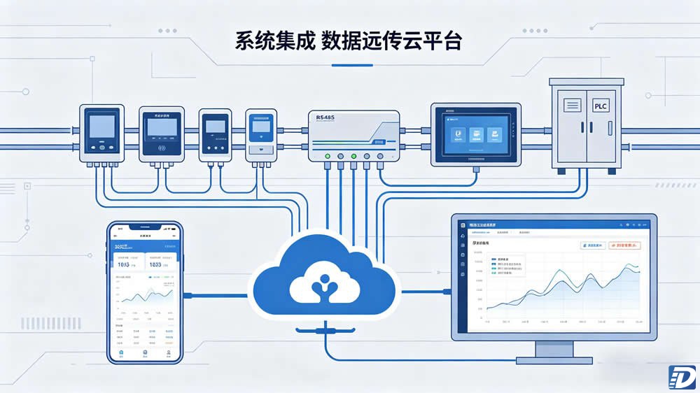 水质在线监测数据采集PLC对接云平台远程监控